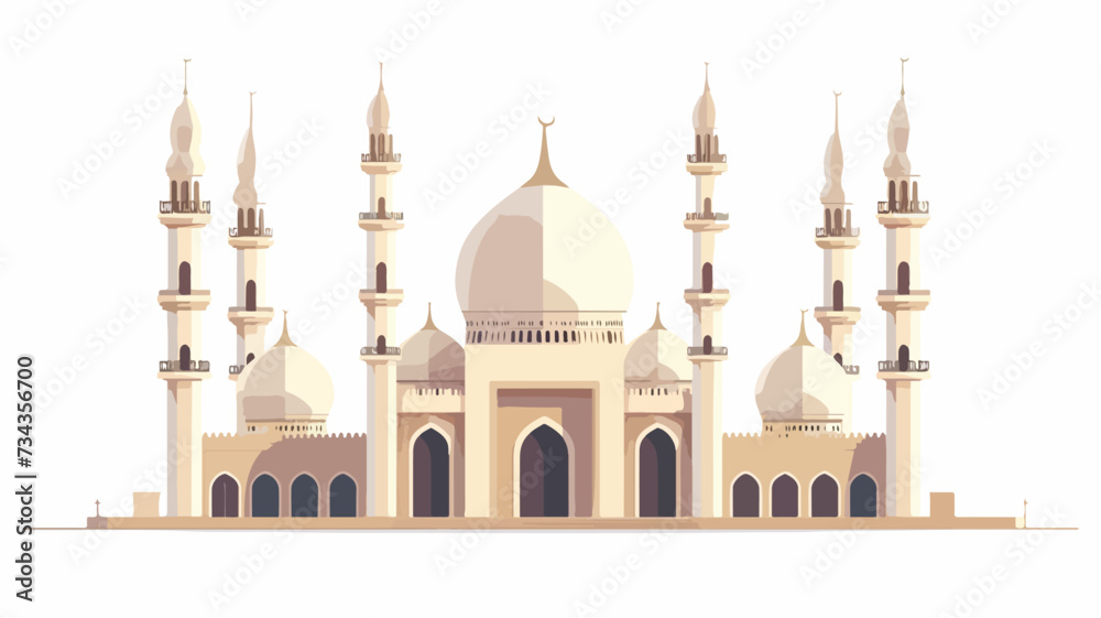 Modern Flat Elegant Islamic Mosque Building
