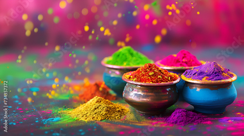 , splash some cold or lukewarm water to get rid of the excess colours,beautifull holi colours. photo