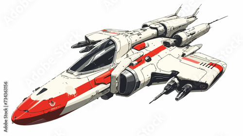 Space Cruiser - Retro Clipart Illustration © iclute