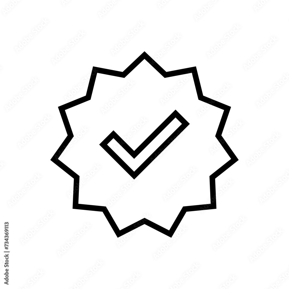 verified icon vector. verification check mark. approved icon verified icon vector. verification check mark. approved icon