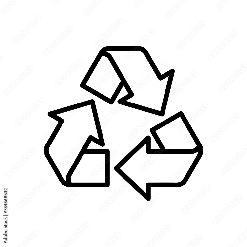 Recycle icon vector. Recycling vector icon. Recycle icon vector. Recycling vector icon.