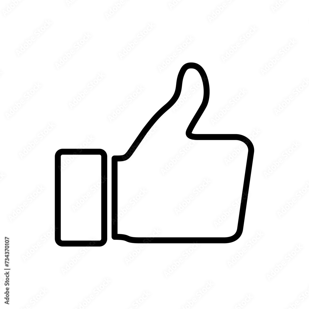 Thumbs up icon vector. Hand like. Like icon vector. Thumbs up icon vector. Hand like. Like icon vector.