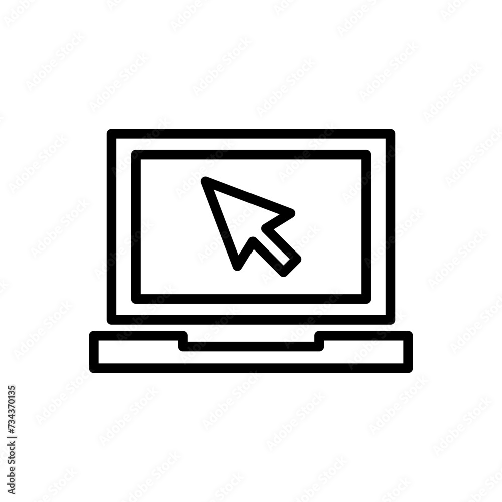 Laptop icon vector. computer icon vector Laptop icon vector. computer icon vector