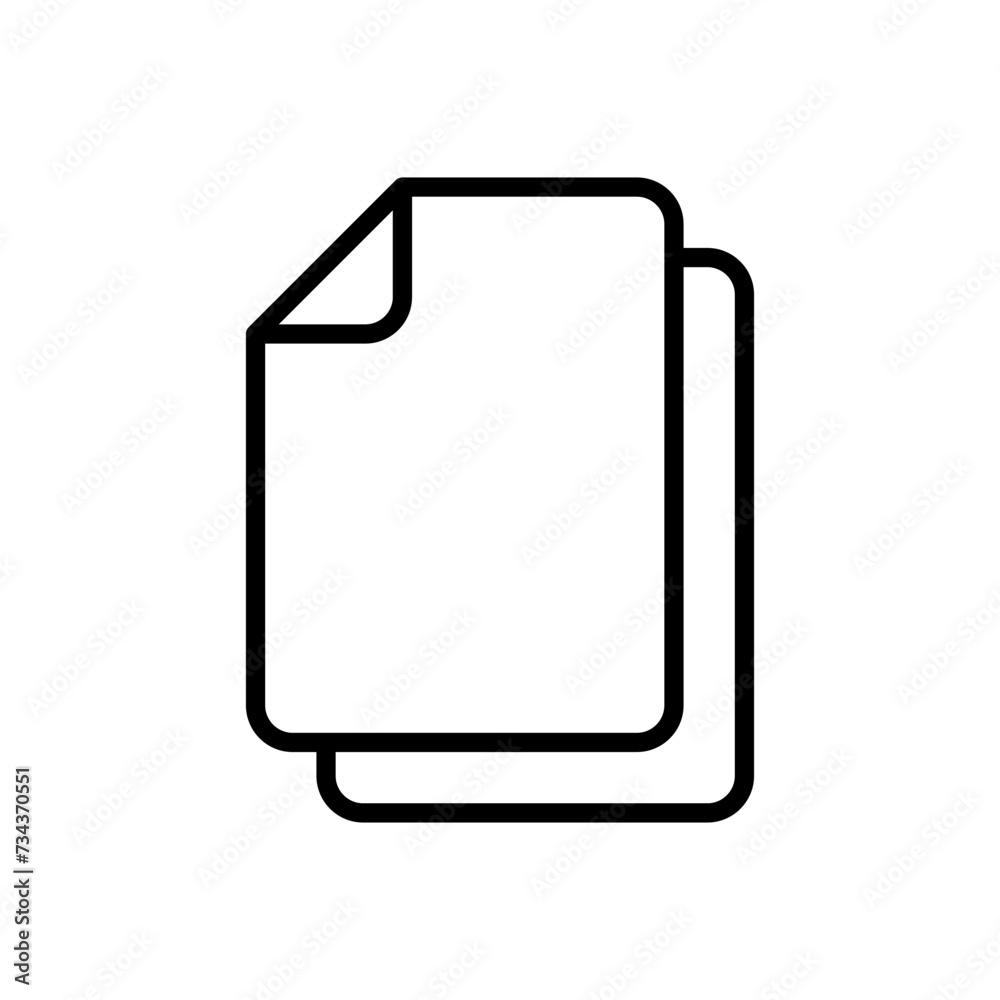 Document icon vector. Paper icon. File Icon Document icon vector. Paper icon. File Icon