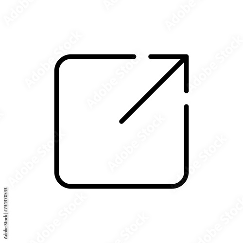 External link icon vector. link icon vector. hyperlink symbol