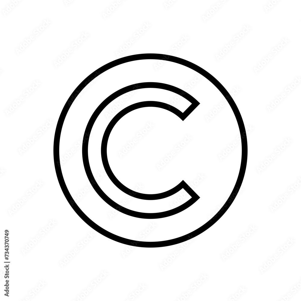Copyright icon vector. copyright symbols Copyright icon vector. copyright symbols