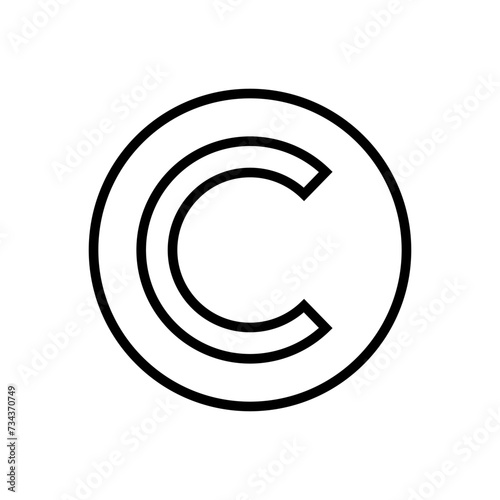 Copyright icon vector. copyright symbols