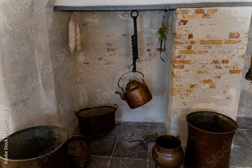 Kitchen installation. Life in the Middle Ages.