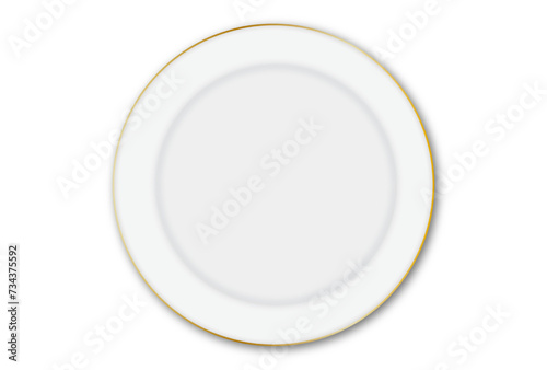 シンプルな3dの丸い平皿