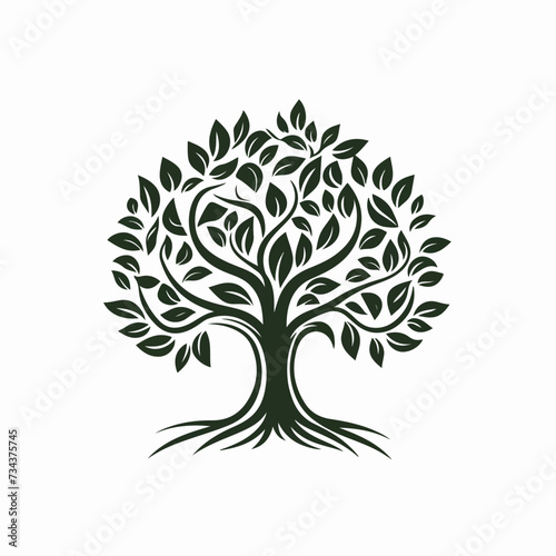 Tree Vintage Logo Design: Vector Nature Logo