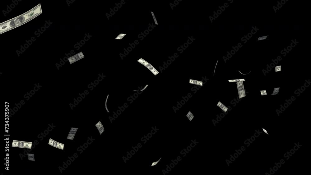 Blowing Money On Alpha.
US hundred-dollar bills flutter across the frame and dance in the wind on an alpha channel background. Blowing Money On Alpha.
US hundred-dollar bills flutter across the frame and dance in the wind on an alpha channel background.