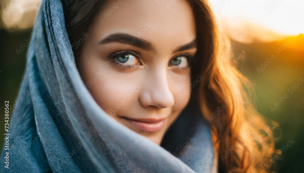 close-up portrait of a stunning, slender individual with captivating eyes, evoking the essence of biblical themes close-up portrait of a stunning, slender individual with captivating eyes, evoking the essence of biblical themes