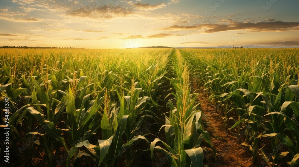 farming corn wheat - obrazy, fototapety, plakaty 