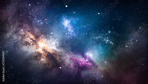 mesmerizing view of colorful nebula and galaxy stars in the cosmic expanse  evoking wonder and dreams of stellar journeys