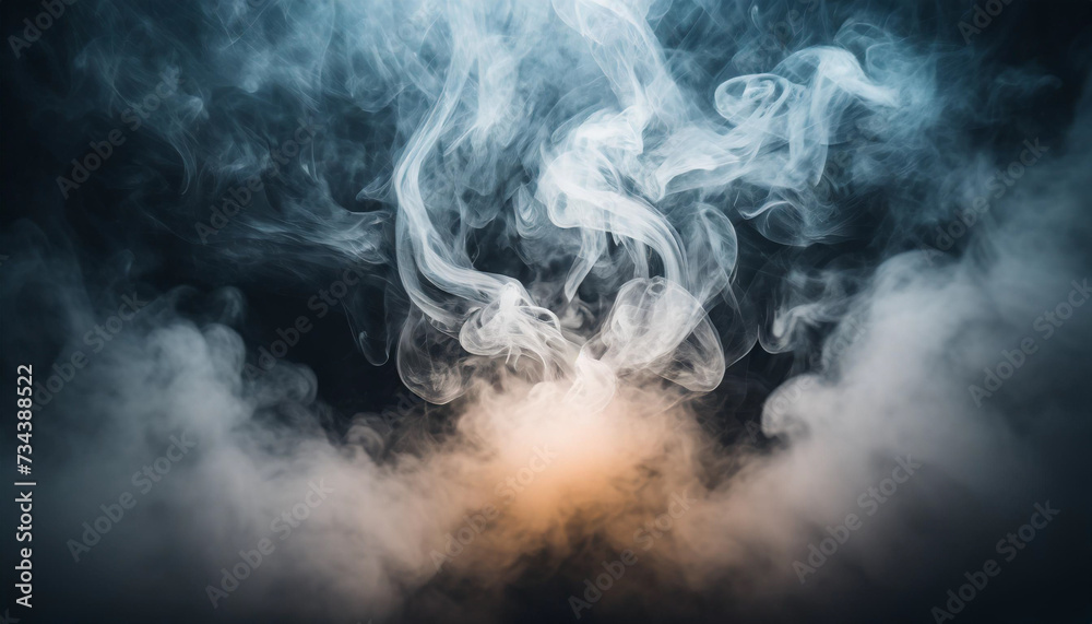 Explosive smoke emanates from empty space, creating a dramatic and eerie atmosphere Explosive smoke emanates from empty space, creating a dramatic and eerie atmosphere