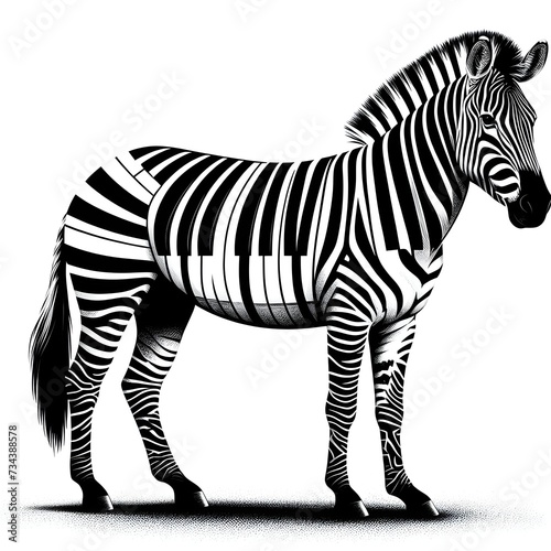 piano zebra