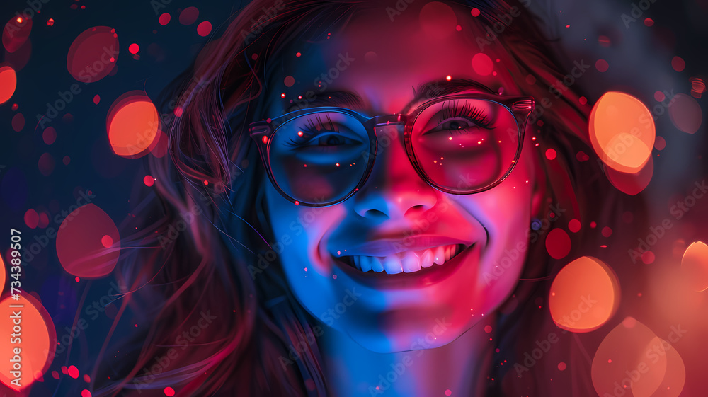 Twilight Sparkle - A Young Womans Joy Amidst Glimmering Lights