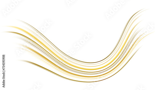 gold shiny wavy effect, swirl golden lines © Medamine
