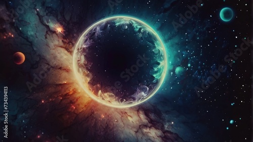 planet in space background space illustration