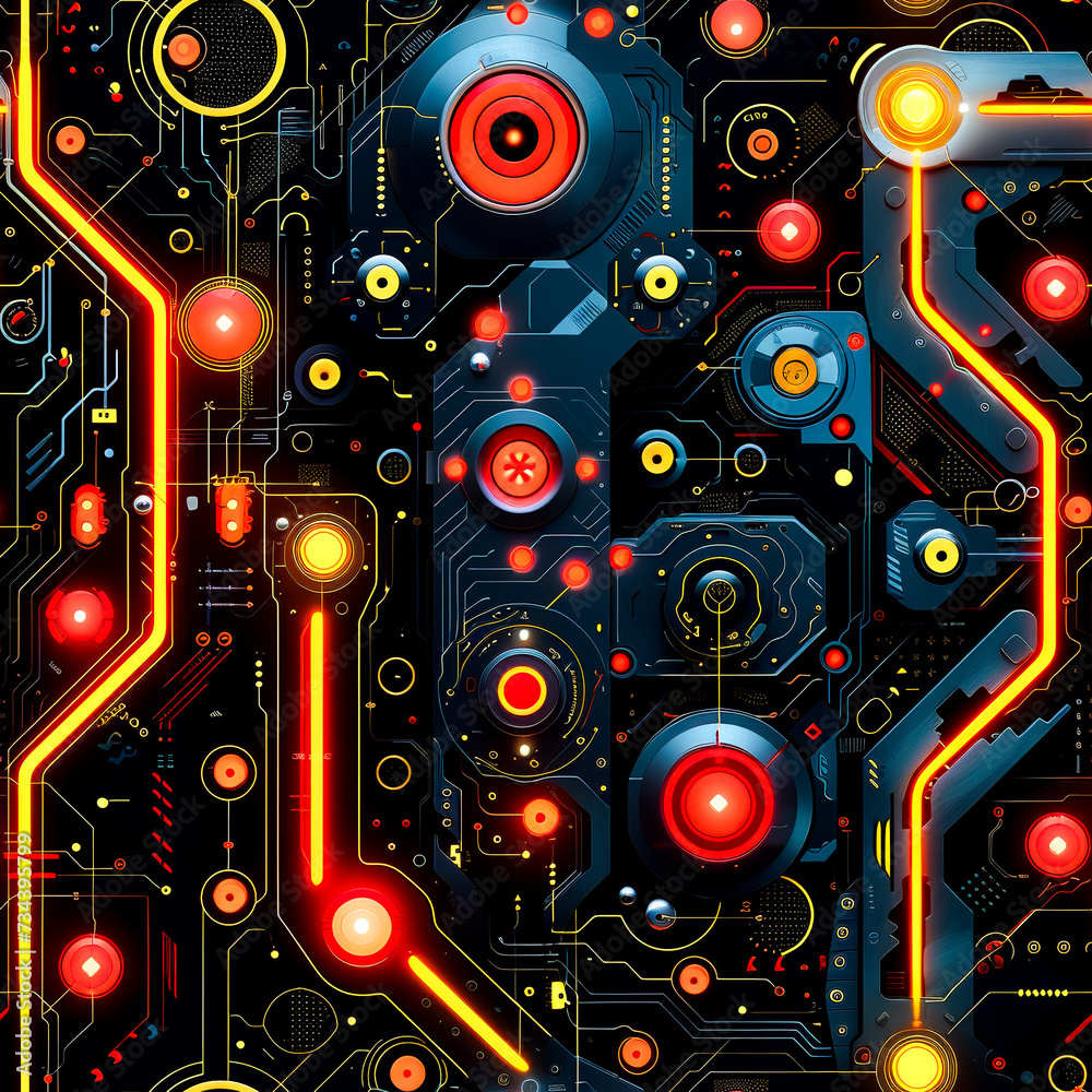 Obraz premium digital abstract freameless patterns, ai generated