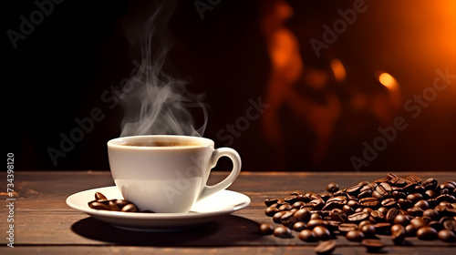 Coffee close-up background, business shot