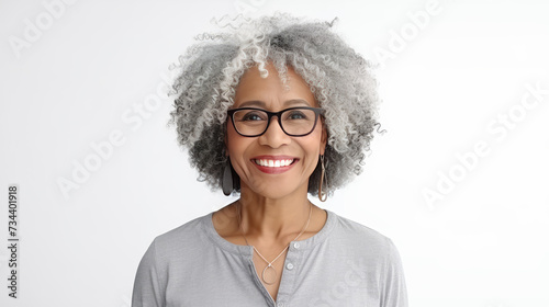 Mature afro american woman with a happy smile