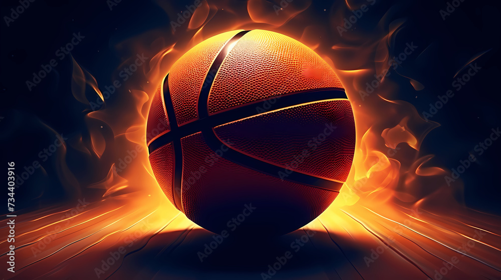 Obraz premium Basketball illustration, sport concept