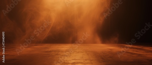 Abstract Orange Smoke on Dark Background