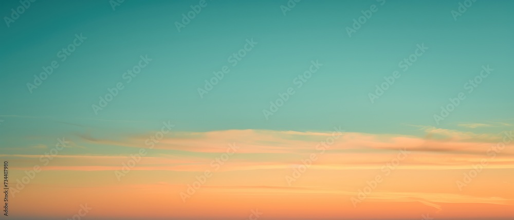 Pastel Colored Sunset Sky with Soft Clouds