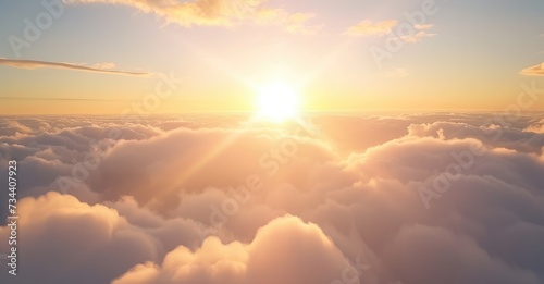 Majestic Sunrise Illuminating a Sea of Clouds