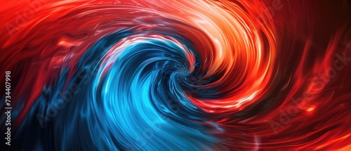 Dynamic Red and Blue Abstract Swirling Background