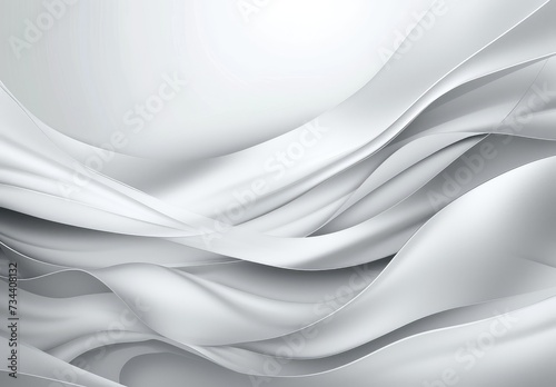 Elegant Silver White Waves Abstract Background