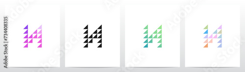 Right Triangles Letter Logo Design N