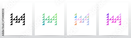 Right Triangles Letter Logo Design M