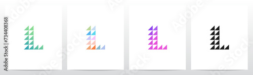 Right Triangles Letter Logo Design L