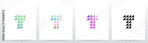 Right Triangles Letter Logo Design T