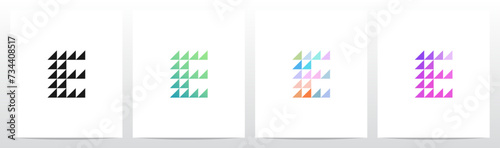 Right Triangles Letter Logo Design E