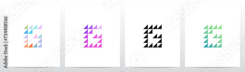 Right Triangles Letter Logo Design G