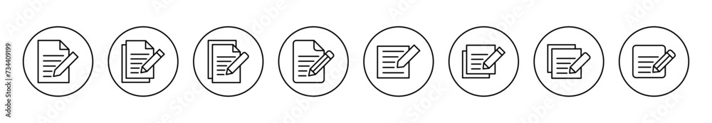 Note icon set vector. notepad sign and symbol Note icon set vector. notepad sign and symbol