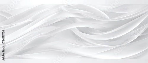 Elegant White Fabric Waves on Abstract Background