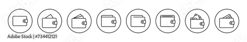 Wallet icon set vector. wallet sign and symbol