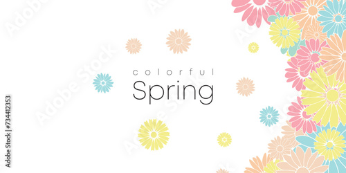 Spring abstract vector backgrounds with flowers Art illustration for card  banner  invitation  social media post  poster  advertising.