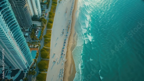 Aerial view of Miami photo