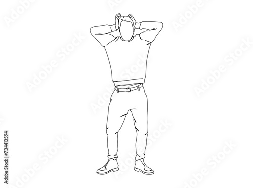 Man, Boy Dresses, Clothing Single Line Drawing Ai, EPS, SVG, PNG, JPG zip file