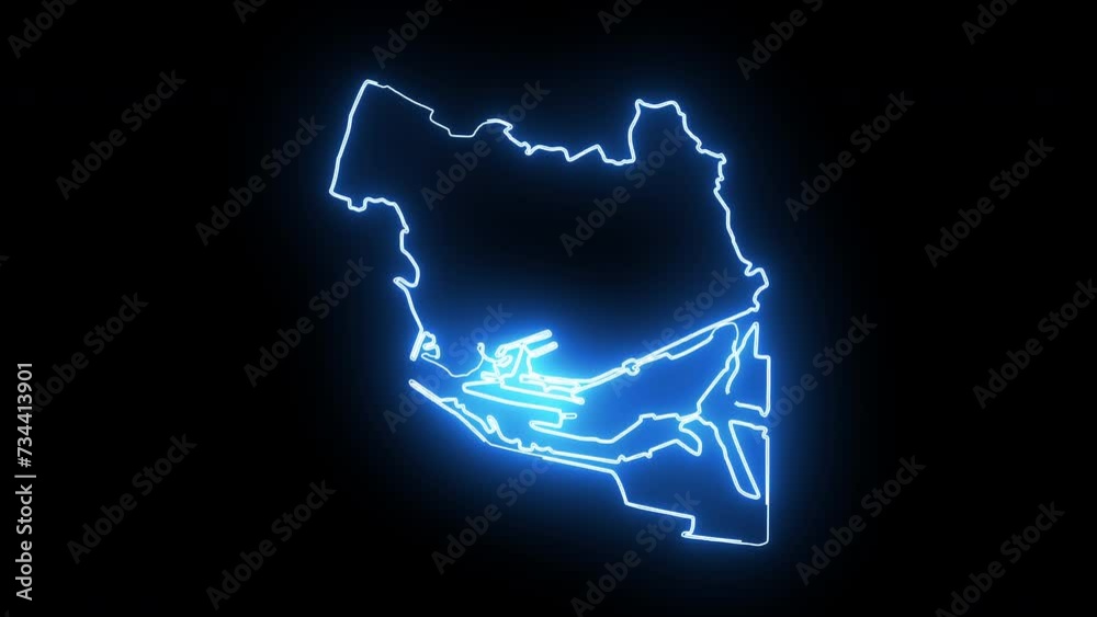 map of Le Havre in france with glowing neon effect map of Le Havre in france with glowing neon effect