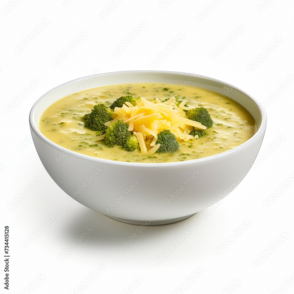 Broccoli soup closeup isolated on white background Broccoli soup closeup isolated on white background