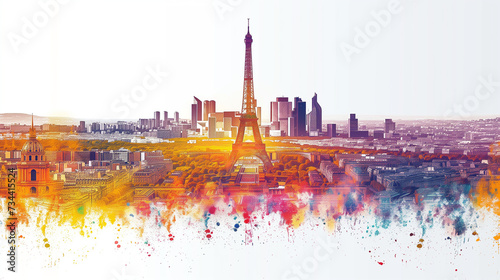 minimalistic line quality design summer Olympic games PARIS, background, Olympic games, The 2024 Summer Olympics. Paris 2024