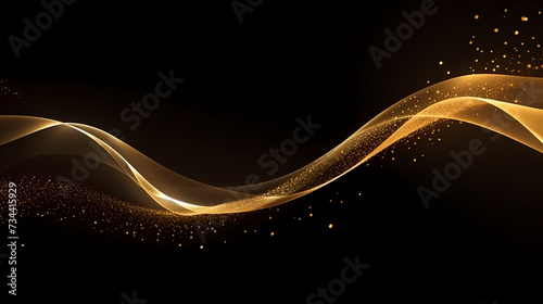 Luxurious podium, decorated with sparkling light effects