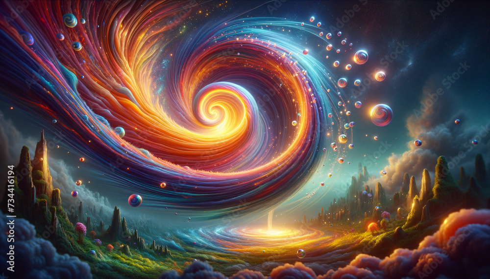 Obraz premium Enchanting Gravity Well: A Mesmerizing Vortex of Joy and Wonder