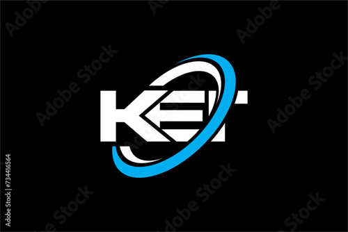 KET creative letter logo design vector icon illustration